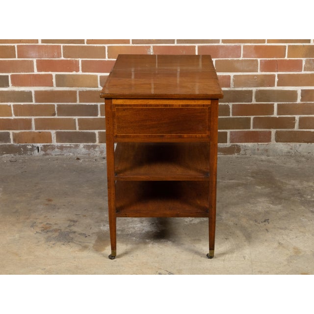 English 19th Century Metamorphic Table with Lift Top, Drawers and Shelves For Sale - Image 4 of 12