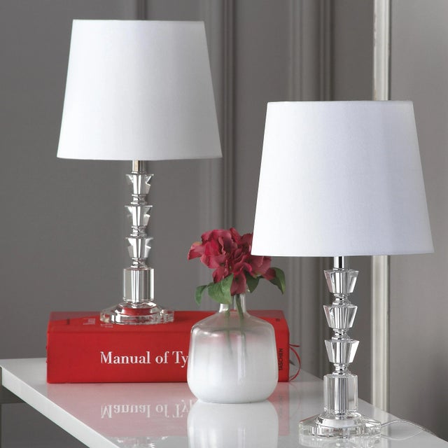 16 Inch H Tiered Crystal Orb Table Lamp in Clear - a Pair For Sale In Philadelphia - Image 6 of 8
