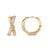 Haus of Brilliance 14K Yellow Gold Plated Sterling Silver 1/5 Cttw Diamond Twisted Design Hoop Earrings For Sale - Image 4 of 4