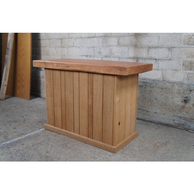 Handmade Arts & Crafts Mahogany Slab Bench Console Side Table For Sale - Image 12 of 12