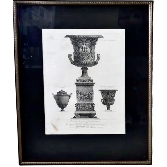 18th Century Pair 18th Century Giovanni Battista Piranesi Engravings of Urns For Sale - Image 5 of 5