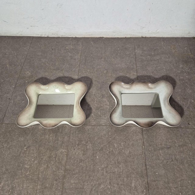 Ceramic Mirrors by Fausto Melotti, 1950s, Set of 2 For Sale - Image 4 of 5