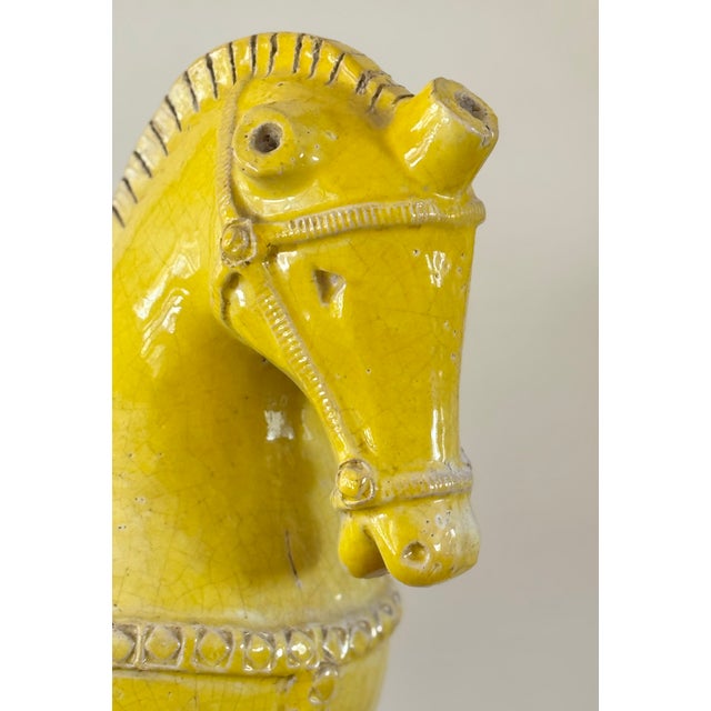 Mid Century Aldo Londi Attributed Glazed Terracotta Horse For Sale In Palm Springs - Image 6 of 15