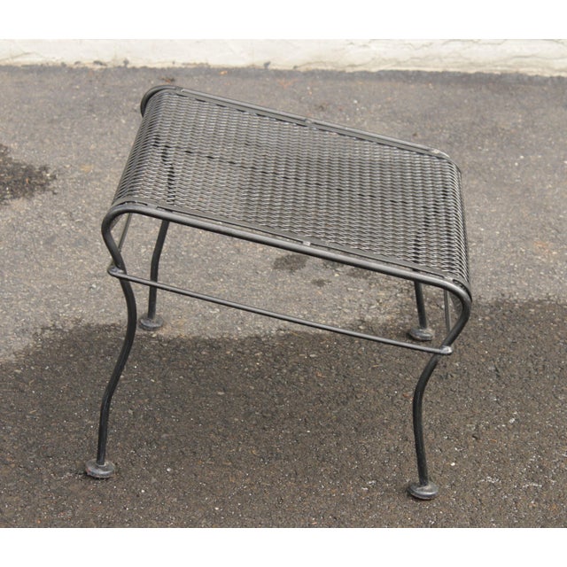 Mid Century Modern Wrought Iron Outdoor Foot Rest or Ottoman Chairish