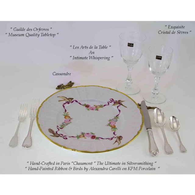 1990's Sterling Silver Hand-Crafted 4-Piece Flatware Place-Setting Chaumont by Souche-Lapparra For Sale - Image 14 of 15