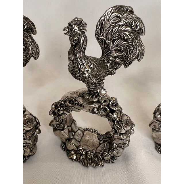 Significant rooster napkin rings by Reed and Barton. They are from the 1824 collection, which were designed to commemorate...