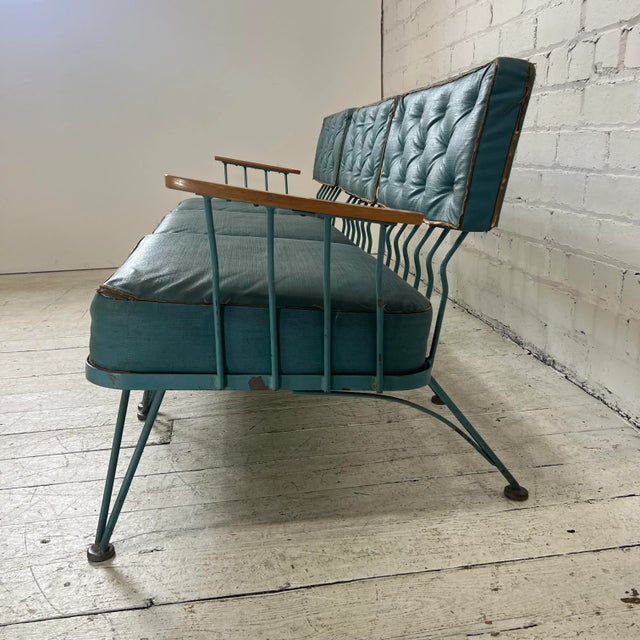 Vintage Woodard Outdoor Patio Sectional Sofa, Attributed For Sale In Cleveland - Image 6 of 11