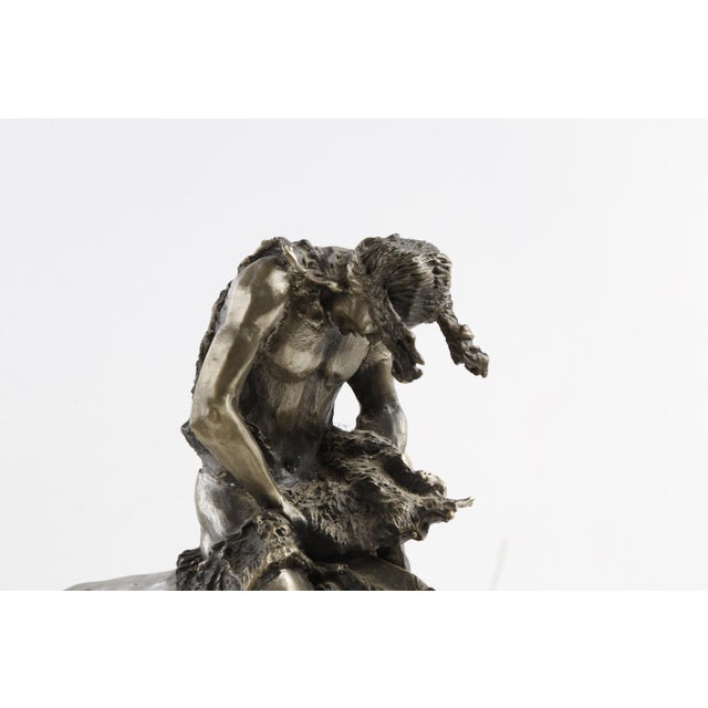 1970s James Earle Fraser the End of the Trail Native American Sculpture Statue Base 10 For Sale - Image 4 of 10
