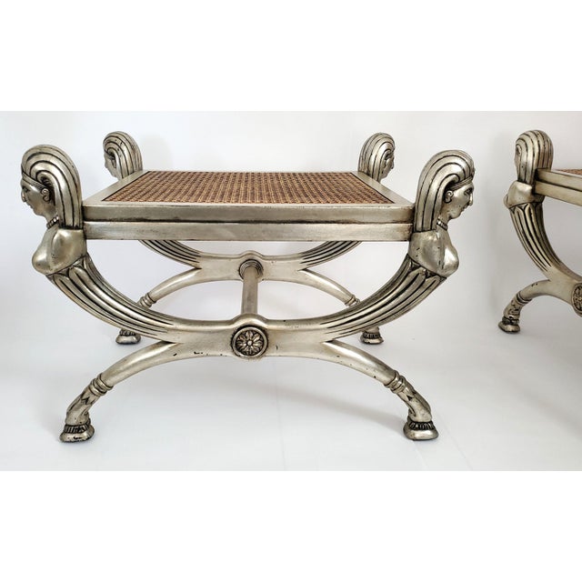Benches With Upholstered Cushions Pair For Sale - Image 9 of 18