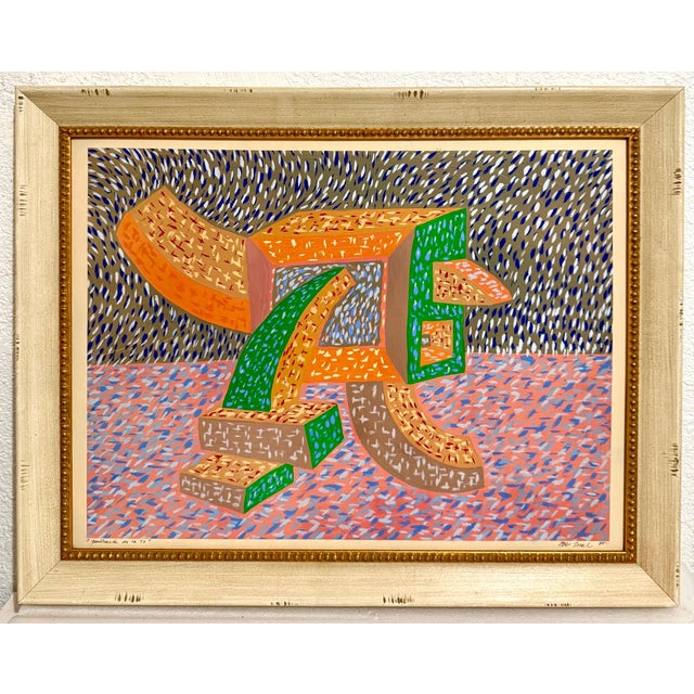 Plastic Tabo Toral, 1985 Graffiti Artist TV Painting Bold Colorful New Wave NYC Panama Tabo Toral, 1985 For Sale - Image 7 of 9