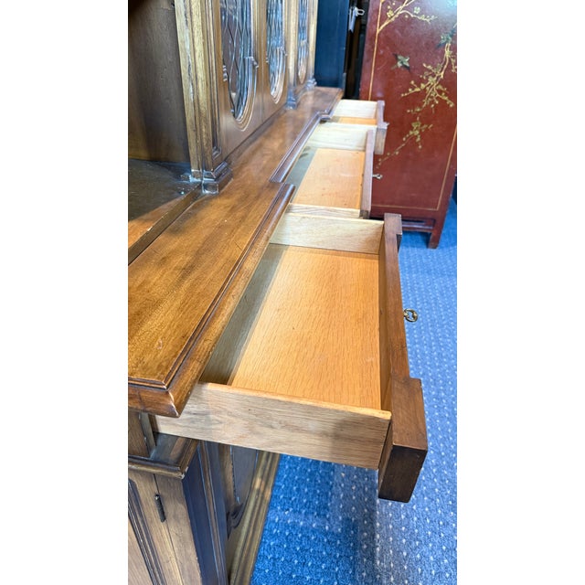 Karges Furniture Breakfront China Cabinet, Circa 1980s For Sale - Image 16 of 18