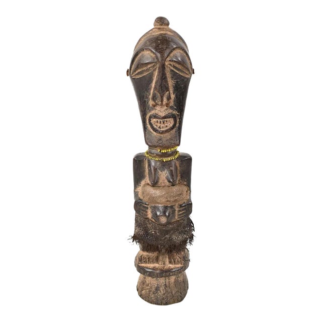 Early 20th Century Songye Nkishi Kifwebe Miniature Power Figure 12 Inch For Sale