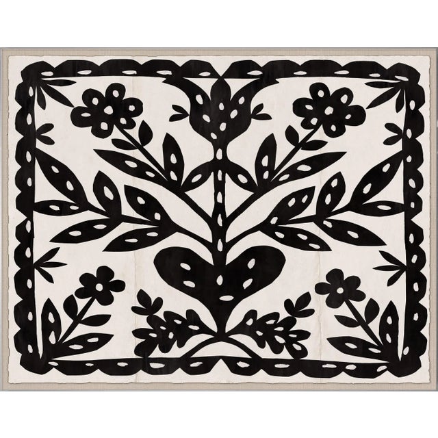 Black Flower Art Print in Acrylic Box Frame by Paule Marrot For Sale