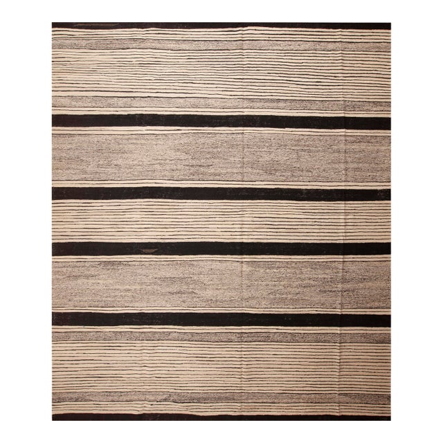 Nazmiyal Collection Modern Abstract Kilim Area Rug For Sale
