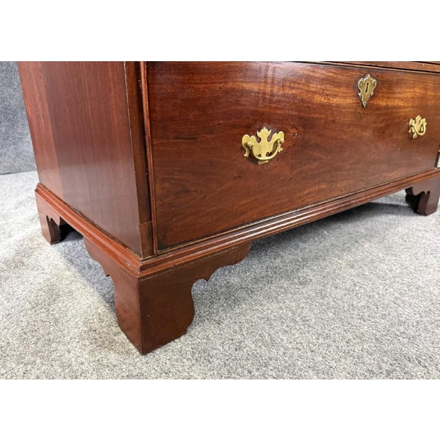 18th Century Solid Mahogany 4-Drawer Chest For Sale - Image 9 of 13