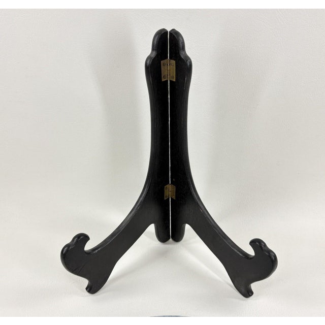 Antique 19th Century Chinese Canton Export Porcelain 10" Charger & Stand For Sale - Image 10 of 12