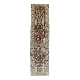 Early 20th Century Zabihi Collection Brown Persian Kurd Bakhtiari Runner - 3'3" x 13'7" For Sale