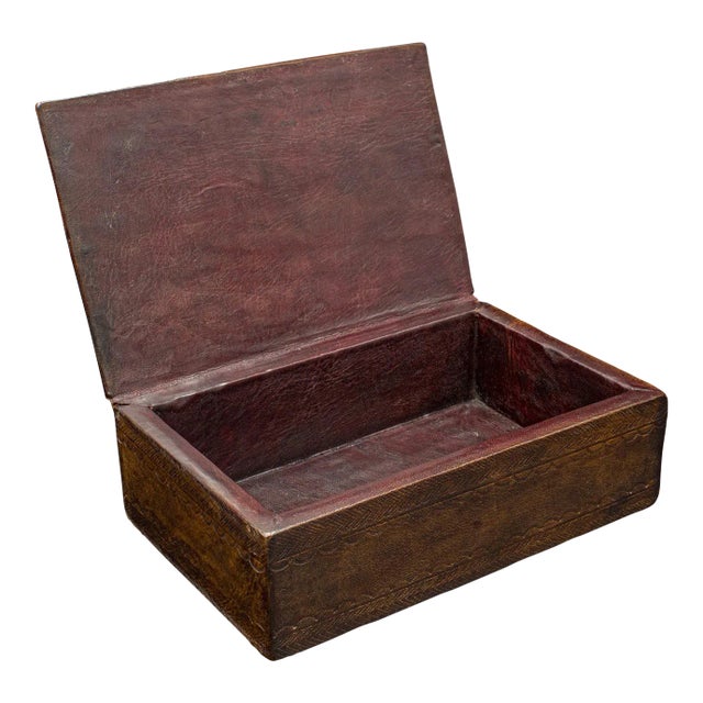 1960's Vintage Tuareg Hand Tooled Box For Sale