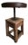 Antique Industrial French Adjustable Oak Workshop Stool, 1930s For Sale
