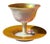 Steuben Glass Steuben Gold Aurene on Calcite Iridescent Art Glass Footed Bowl & Underplate For Sale - Image 4 of 4