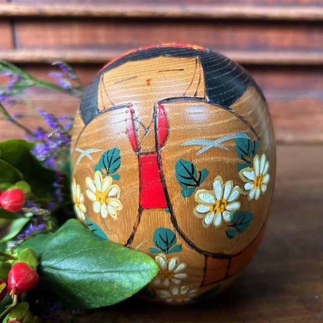 Mid-Century Modern Vintage Japanese Kokeshi by Hajime Miyashita, 1970s For Sale - Image 3 of 11