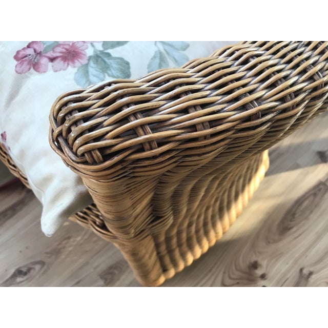 Set of Rattan Wicker Chairs with Cushions, 1960s For Sale - Image 12 of 15