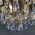 Chandelier in Golden Iron and Light Blue Crystals, 1950s For Sale - Image 4 of 14