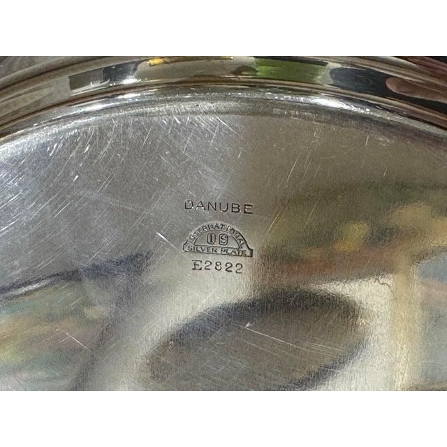 Late 20th Century Vintage International Silver Silverplate Serving Tray For Sale - Image 5 of 5