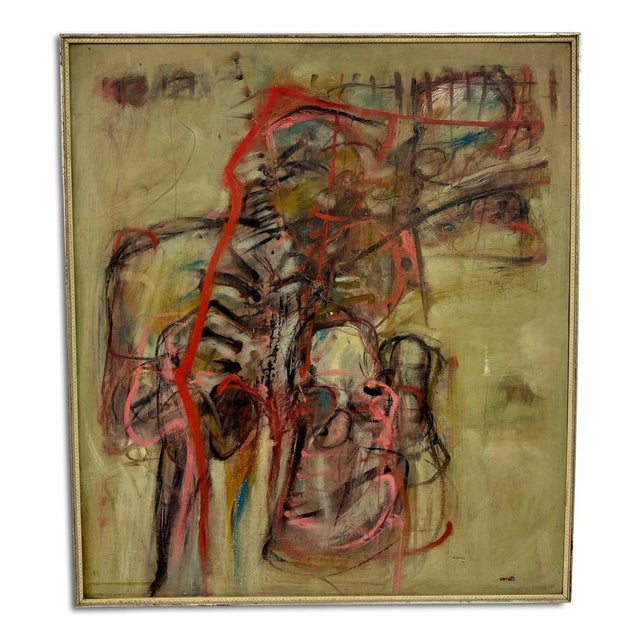 Mino Ceretti, Abstract Composition, 1950s, Oil on Canvas For Sale - Image 13 of 14