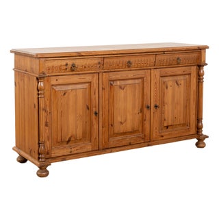 Early 20th Century Pine Sideboard Buffet, Denmark For Sale