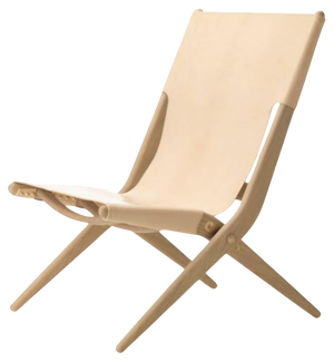 Natural Leather Saxe Chair by Lassen