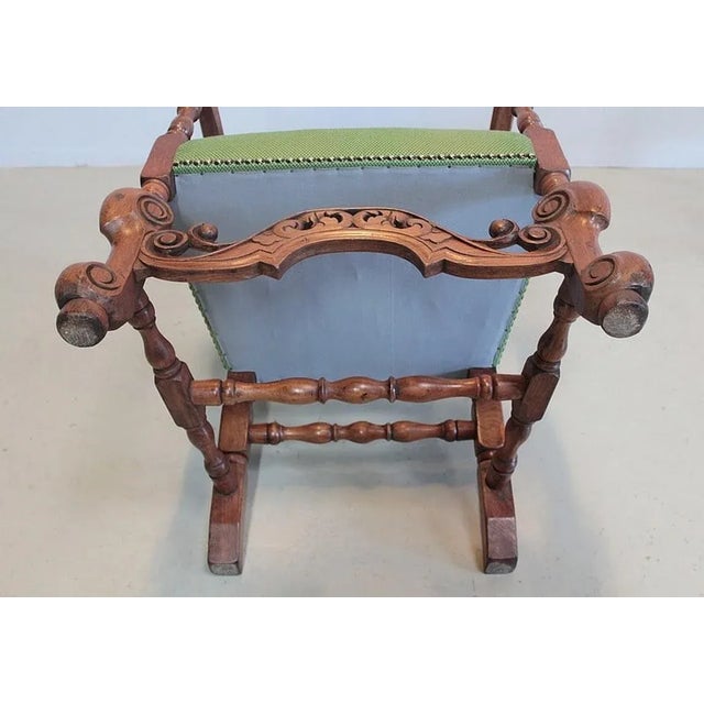 Charles II Style Teak Armchair, 19th Century For Sale - Image 10 of 14