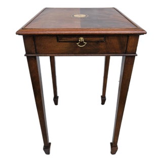 Square Federal Style Mahogany Inlay Side Table For Sale