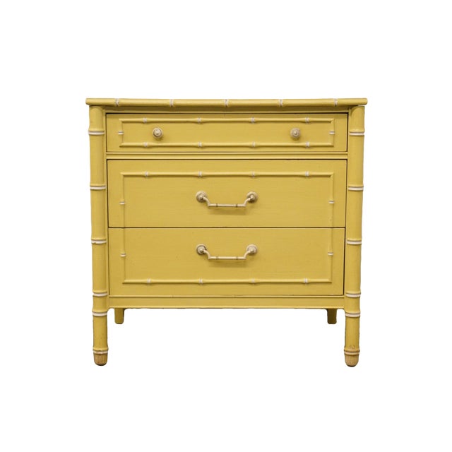 Thomasville Furniture Allegro Collection Asian Faux Bamboo 30 Nightstand Chairish