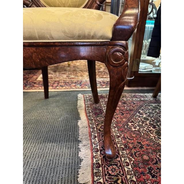 2000 - 2009 Contemporary Upholstered French Style Designer Armchair For Sale - Image 5 of 12