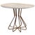Wood New Metal Fleur Side Table with White Marble Top, Indoor and Outdoor For Sale - Image 7 of 18