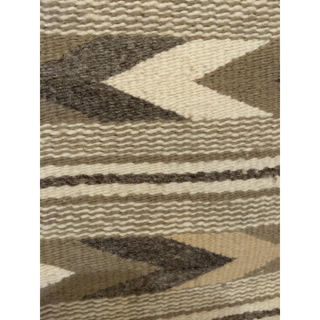 1900 - 1909 Vintage Navajo Navajo Rug, Chevron Band Pattern, Native American Wall Art, 2x3 For Sale - Image 5 of 8
