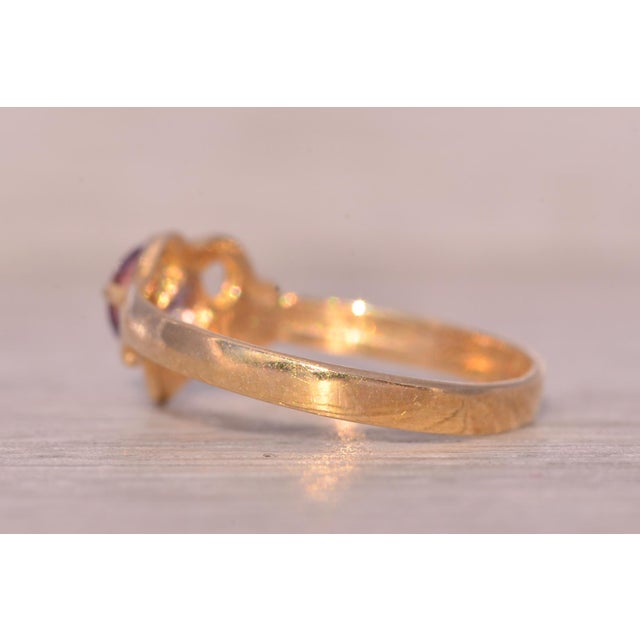 The Winnipeg: Lab Created Color Change Ring in Yellow Gold For Sale In Philadelphia - Image 6 of 11