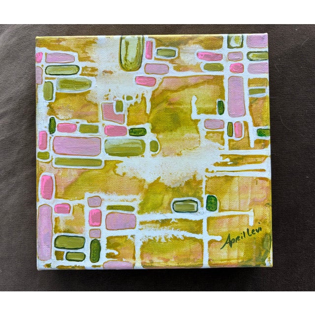 1970s Midcentury Abstract Painting on Stretched Canvas For Sale - Image 5 of 5