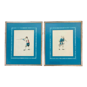 Two Antique Hand-Colored Engravings, “a Carpenter” & “a Soldier”