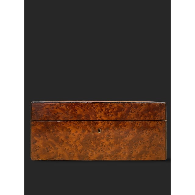 Napoleon III Elm Burl and Marquetry Box For Sale - Image 11 of 18