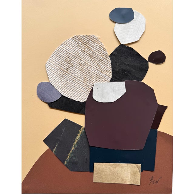 Brown "Memorabilia 1" Original Mixed-Media Collage on Paper by Zac Woodiel For Sale - Image 8 of 9