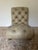 Vintage Tufted Leather Fireside Chair, French, Circa 1950s For Sale - Image 4 of 8
