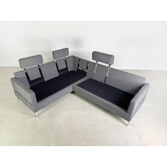 Postmodern Set of Alba Corner Sofa with Recammiere Gray from Brühl For Sale - Image 3 of 13