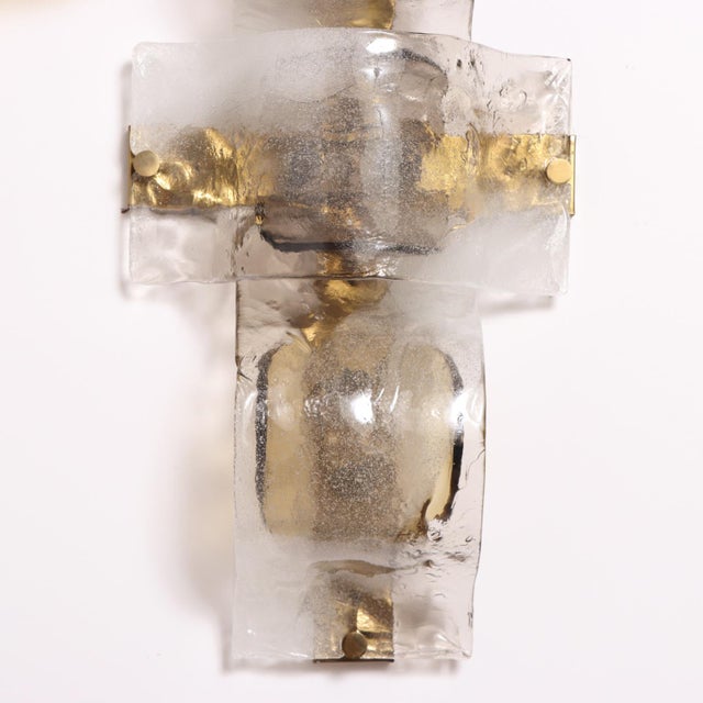 Metal Rare Mazzega Murano Wall Light Fixture, C. 1960. For Sale - Image 7 of 7