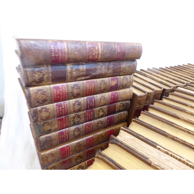 Collection of Antique Leather Bindings - Set 38 For Sale - Image 4 of 5