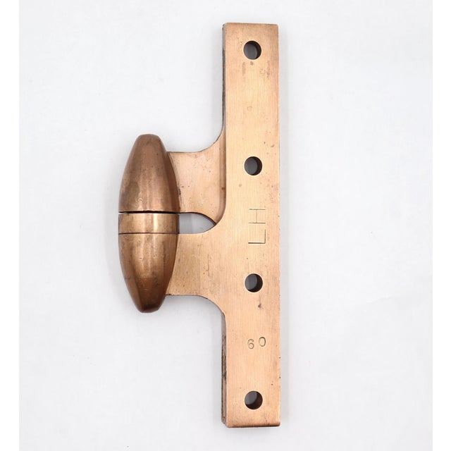 Mid 20th Century Vintage McKinney 6 X 3.875 In. Brass Left Olive Door Hinge For Sale - Image 5 of 5