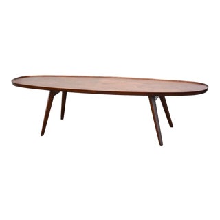 Edward Wormley Walnut Surfboard Coffee Table for Dunbar For Sale