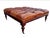 Western Rustic Tufted Oversized Square Leather Ottoman - Vicente Wolf Collection Real high-quality leather gives a...
