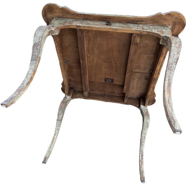 Vintage Minton-Spidell Leather Top Game Table For Sale - Image 12 of 14